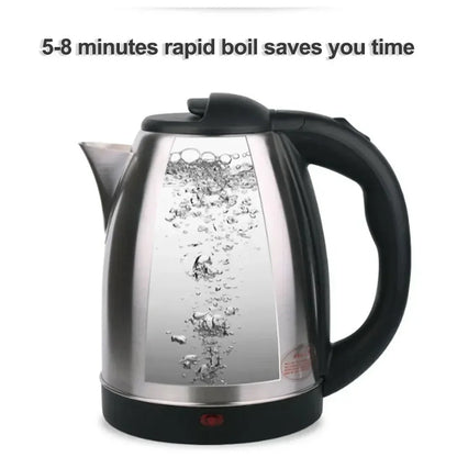 2L Food-grade Stainless Steel Electric Teapot Electric Kettle Hot Water Kettle Coffee Beverage Boiler Electric Water Heater