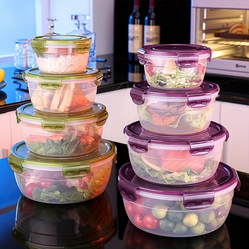 8-Piece Stackable Food Storage Containers Set BPA-Free Leakproof Airtight for Snacks Fruits Vegetables Meat( 4 Boxes+4 Lids)