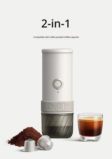 Outin Mino Portable Electric Coffee Maker Small Espresso Extraction Machine For Capsule Coffee Outdoor Travel Home Use