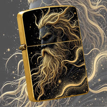Nordic Myth Star God Themed Portable Lighter, Black Gold Myth Art Style Trendy Creative Item, Practical Accessory For Daily Outings, Suitable For Multiple Scenarios, Exquisite Texture Ideal Gift, Unique Atmospheric Stylish Sm