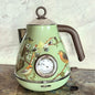 220V Retro Home Electric Kettle 304 Stainless Steel Quick Boiling Kettle Teapot Auto Power Off With Temperature Display 1.7L