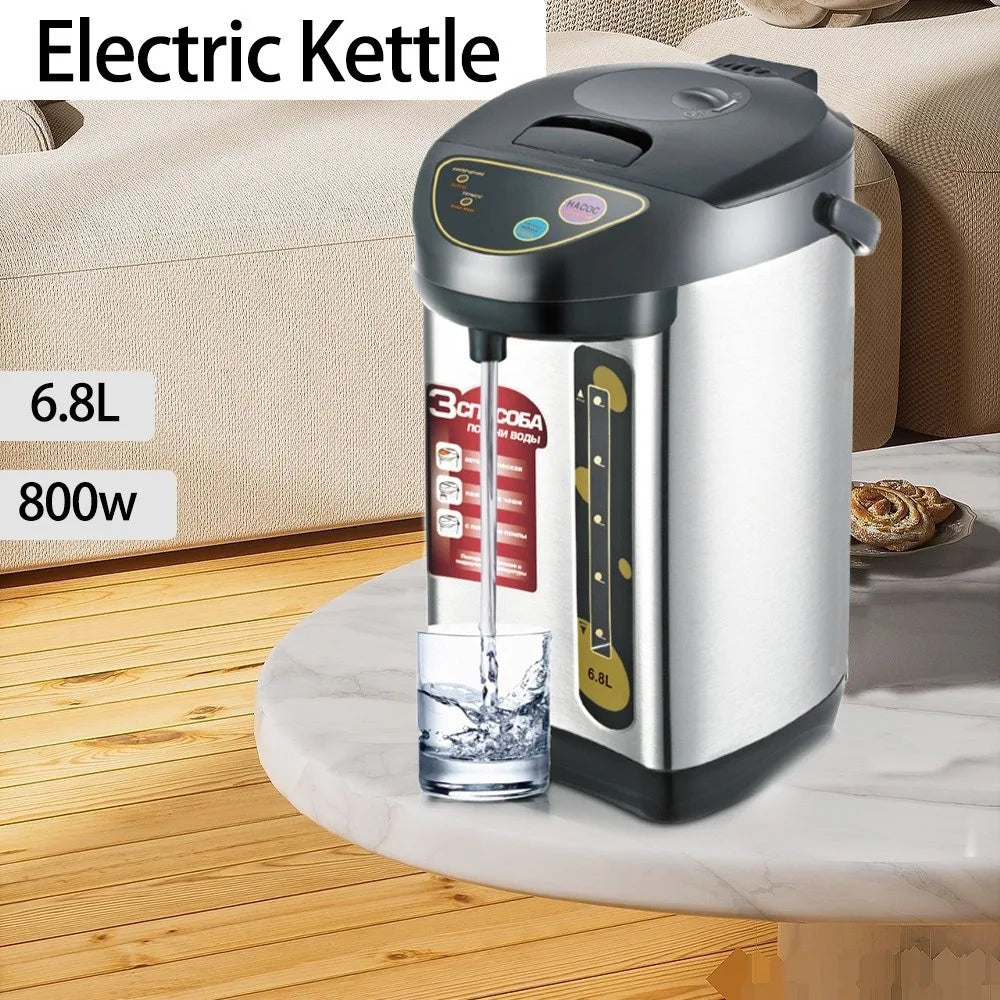110V/220V Constant Temperature Electric Kettle Full Automatic Stainless Steel 6.8L Large Capacity Home Electric Water Kettle