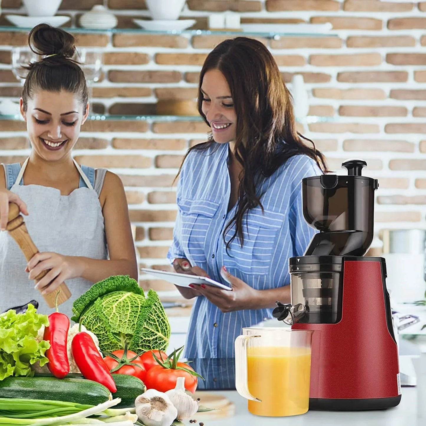 220V Juice Extractor Home Slag Separation Ginger Fruit Vegetable Juice Extractor Multifunctional Fruit Slow Juicer Automatic