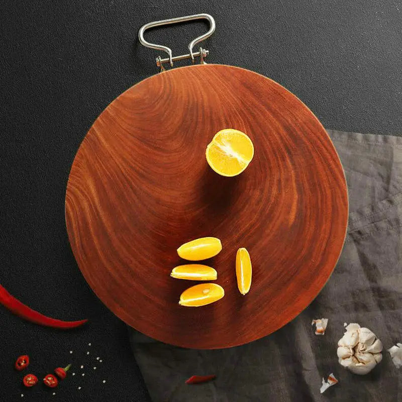 Solid Wood One Piece Ironwood Professional Cook Kitchen Chopping Board Chef Present No Paint Healthy Clam Wood Cutting Plate