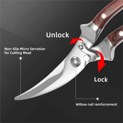Stainless Steel Chicken Bone Scissors Household Powerful Multifunction Shear Chicken Bone Seafood Kitchen Tool Scissors