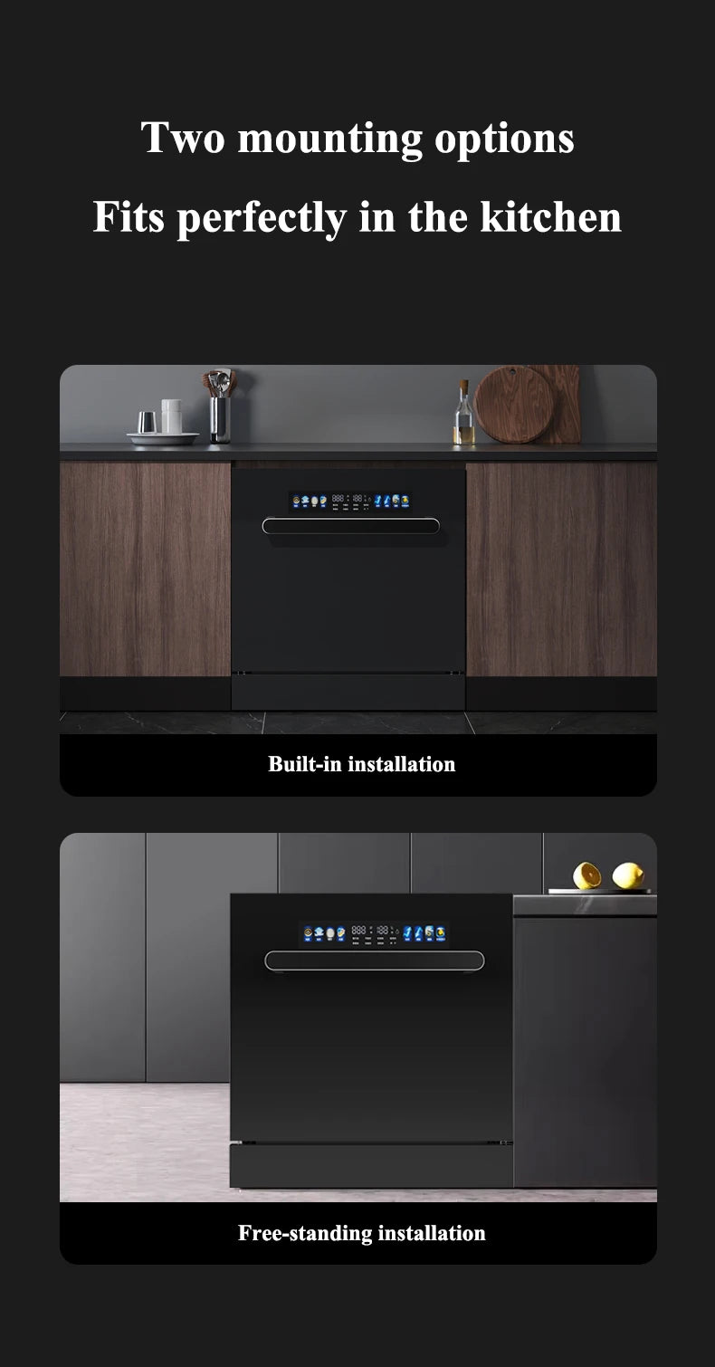 Kitchen Built in Dishwasher Machine Automatic Drawer Smart Dish Washer Dishwashers  for Home
