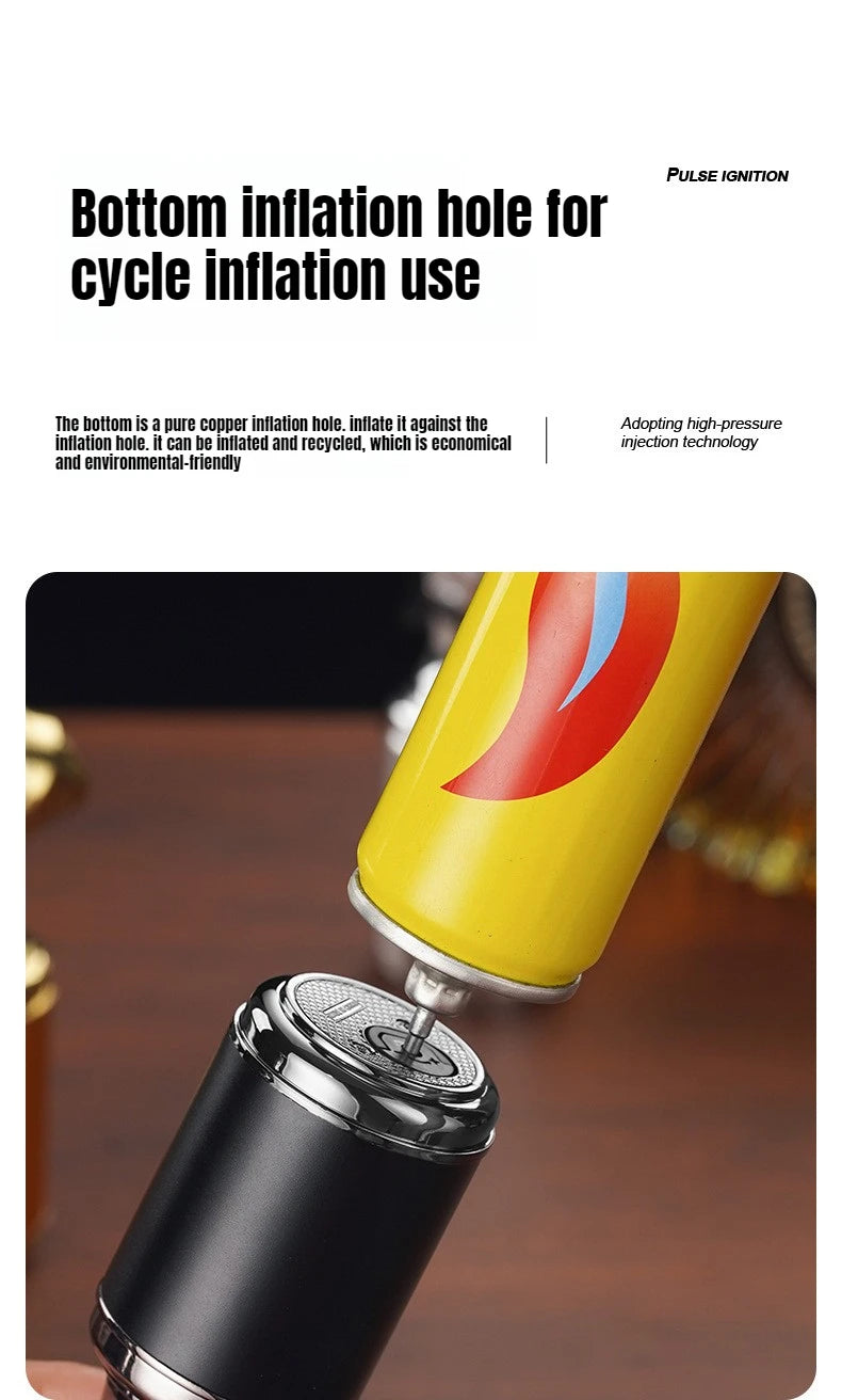 Large-capacity Air Chamber Handheld High-temperature Spray Gun, Inflatable Windproof Lighter, Cigar Barbecue Baking Igniter
