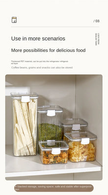 1-5PCS Sealed Jars Large Capacity Waterproof Transparent Scene Kitchen Candy Dried Grain Storage With Lid Fridge Storage Tank