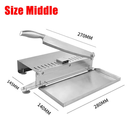 Commercial Manual Frozen Meat Slicer Bone Cutting Tool Stainless Steel Minced Lamb Bone Meat Cutter Chicken Duck Fish Cutting