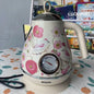 1.7L Retro Electrc Kettle Home With Temperature Display Boiling Water Auto Power Off 304 Stainless Steel Teapot Kitchen Tools