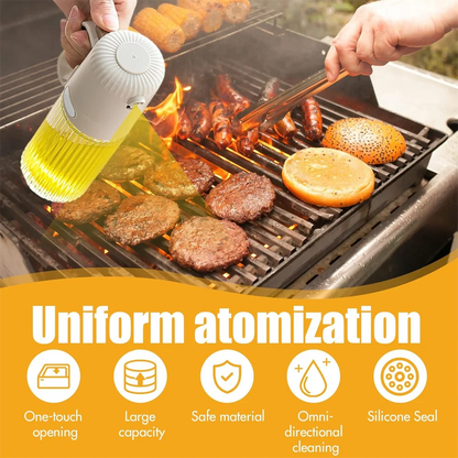 Glass Oil Sprayer Bottle,250ML Cooking Oil Dispenser Bottle For Kitchen Portable Reusable Bottles，For Air Fryer , Kitchen