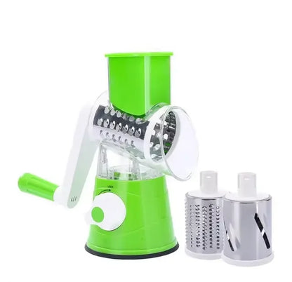 3in1 Rotary Vegetable Slicer Multifunctional Handheld Grater with 3 Sharp Rollers Cheese Shredder Kitchen Tool Cheese Chopper