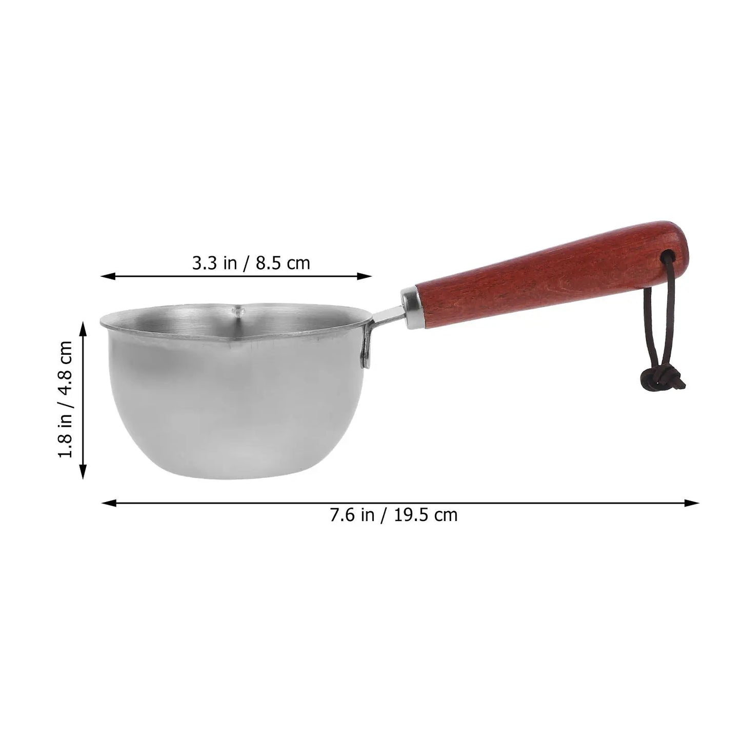 Small Stainless Steel Milk Pot Butter Melting Pan Non Stick Sauce Pan with Scale for Cooking Saucepan Mini Cookware Kitchen