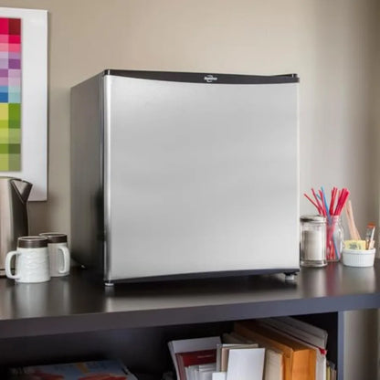 Mini fridge with freezer for kitchen bedroom office dorms: compact freestanding cool storage for wine beverages, 1.6 cu ft capa