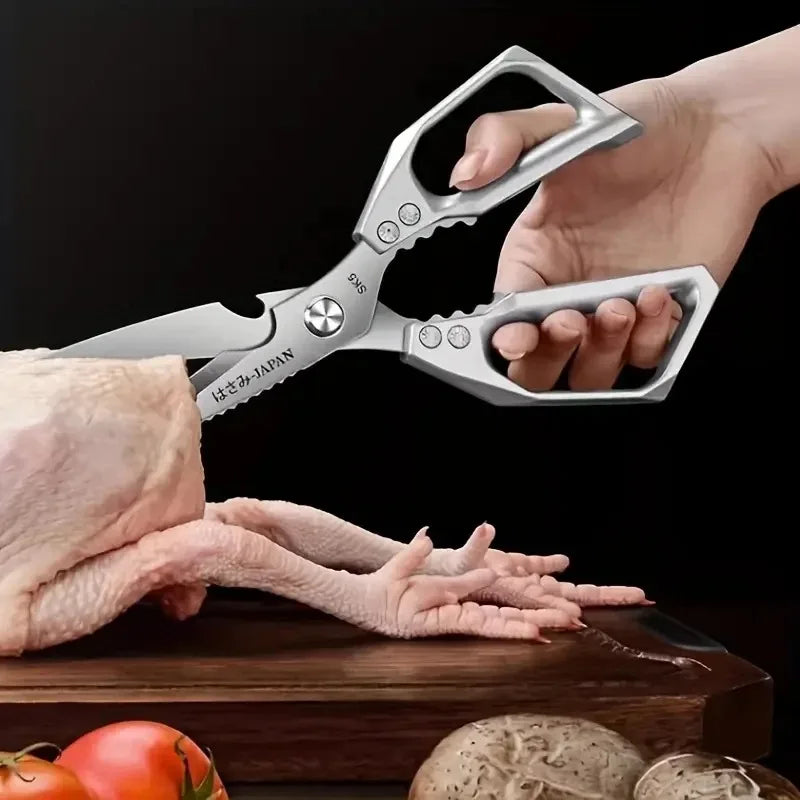 Multi-Purpose Shears kitchen Scissors Food hicken Bone Scissors SK5 Stainless Steel Fish Vegetable Meat Cutting Scissors Cooking