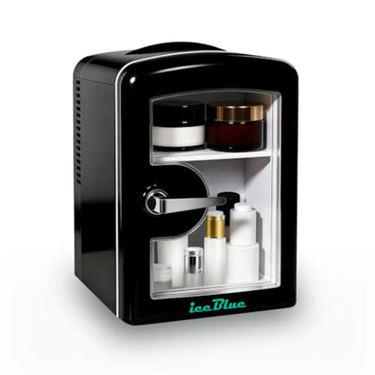 Mini Fridge, Skincare Fridge with Viewing Window, 4 L/6 Cans Compact Mini Makeup Fridge for Beauty and Beverages, Tiny Fridge f