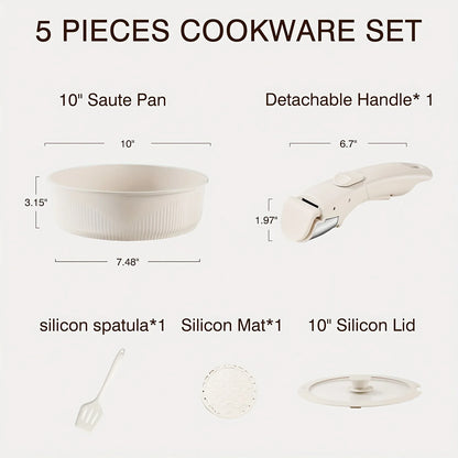 24pcs/7pcs/5pcs Cookware Set Non-Stick Pots & Pans Induction-Ready Kitchen Cookware Set Includes Skillet/Frying Pan/Soup Pot/Ste
