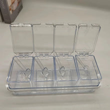 1PC Kitchen Spice Pot 4 Transparent Seasoning Boxes Storage Containers Seasoning Cans Acrylic Seasoning Boxes With Lids Spoons