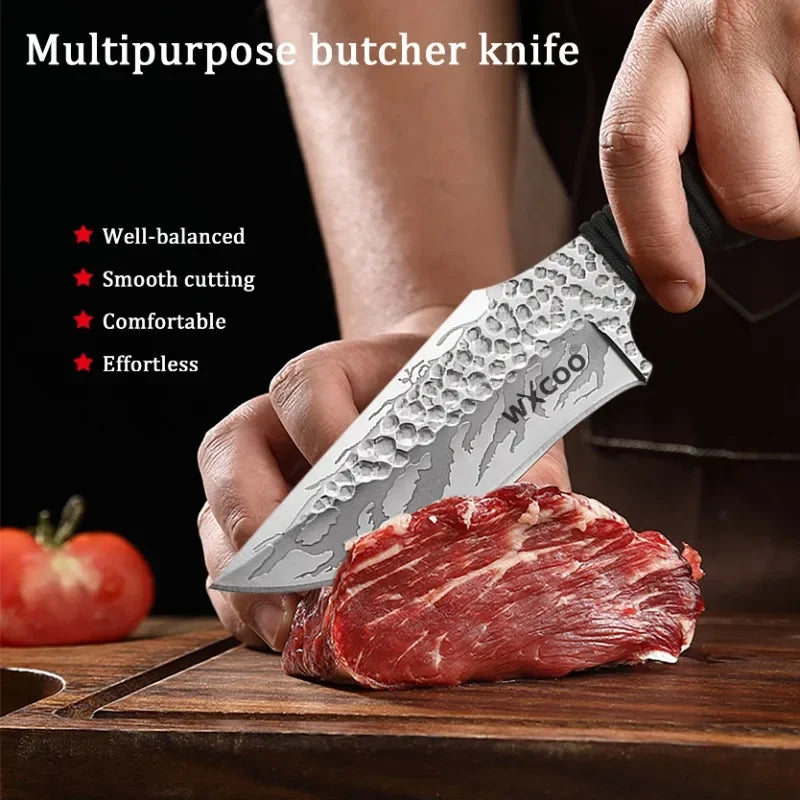 WXCOO Kitchen Boning Knife Butcher's Cutting Knife Slicing Meat Cleaver Full Tang Handmade Forged Knife Kitchen Accessories
