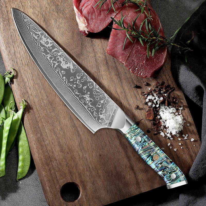 1-7 PCS Kitchen Chef Knife Set Super Sharp Japanese Damascus Steel knife Professional Meat knife Premium Kitchen cooking tools