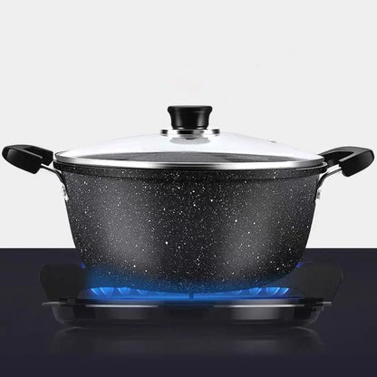 Maifan Stone Soup Pot Universal Two Ears Non-stick Kitchen Cooking with Lid Household Saucepan Stock Gas Induction Cooker