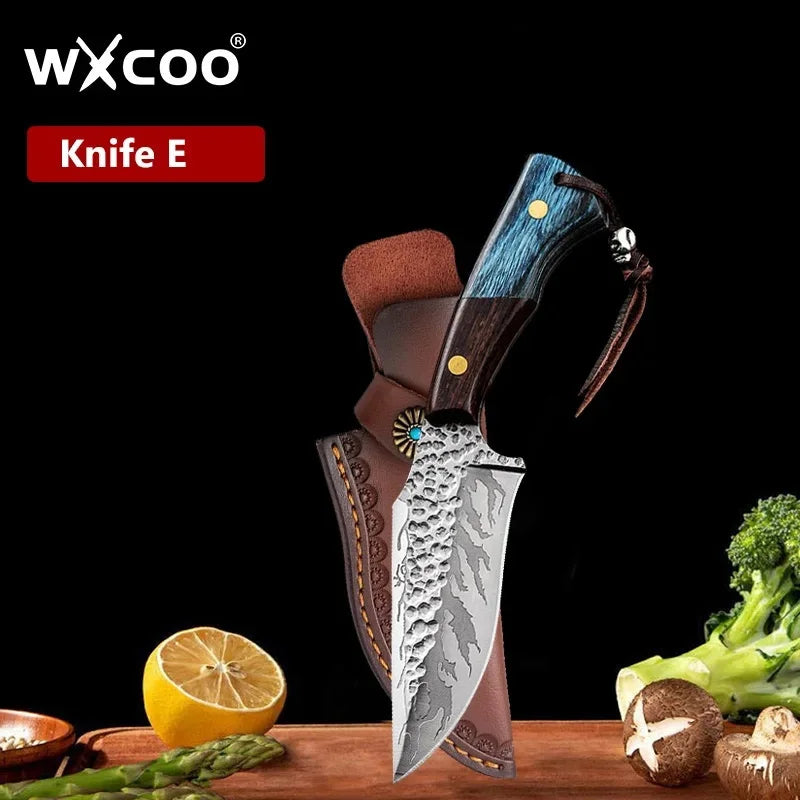 WXCOO Kitchen Boning Knife Butcher's Cutting Knife Slicing Meat Cleaver Full Tang Handmade Forged Knife Kitchen Accessories