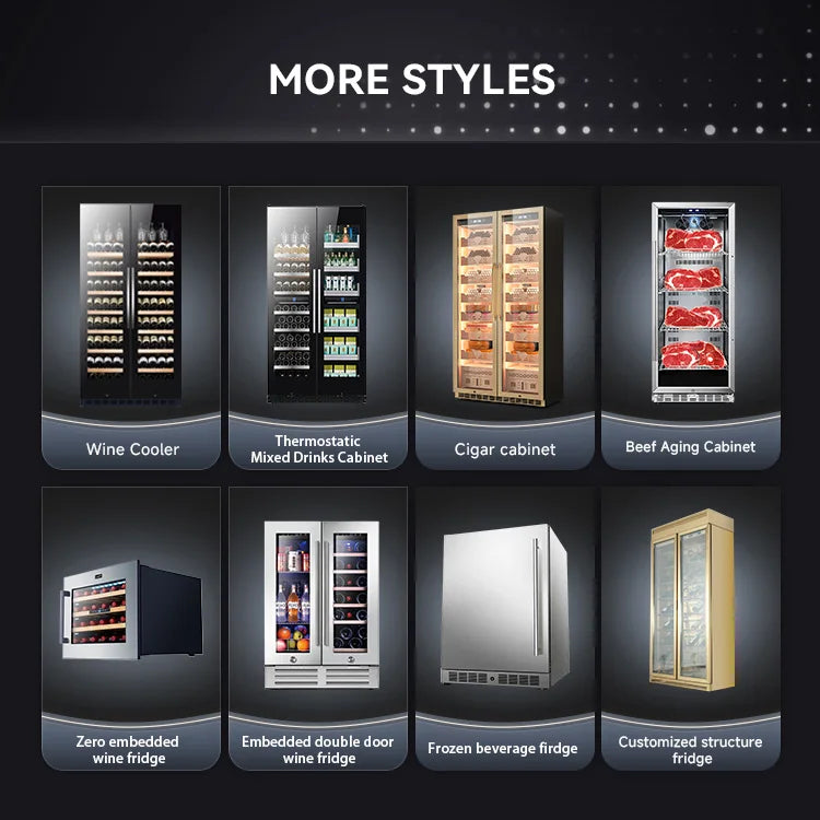 Bar Wine Cooler Cabinet Double Door Commercial Open Chiller Fridge Display Cooler