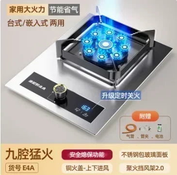 New for home kitchens Large Flame Single Burner Gas Stove for Natural LPG, with Cooktop gas cooker