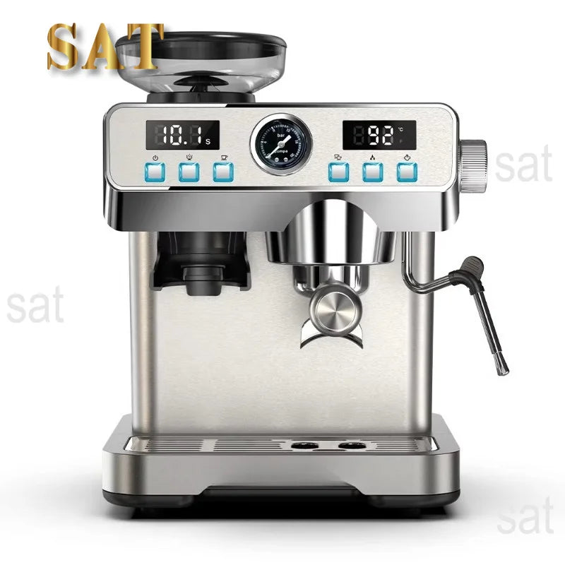 oo-New arrival Metal Professional Espresso Machine 20 Bar Commercial Espresso Machine With Grinder for Household Hotel