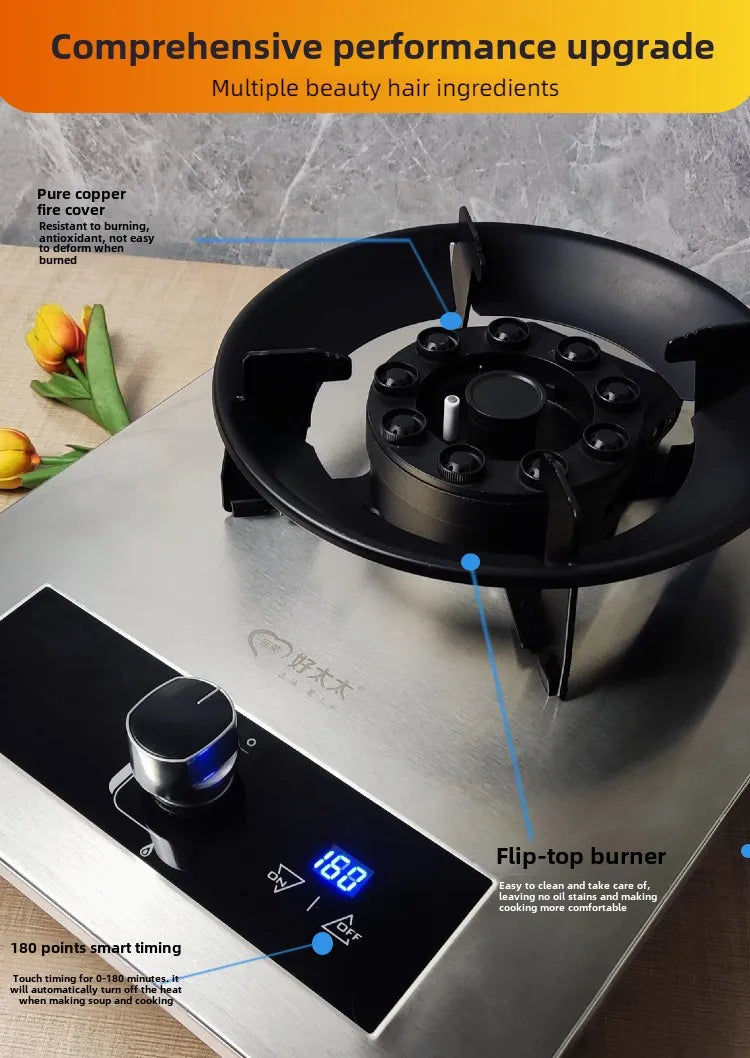 Household is very beautiful wife flip single stove gas  embedded natural gas liquefied gas single eye stove