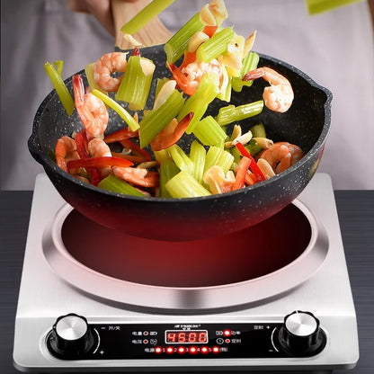 Concave induction cooker 4500W household high power fierce fire cooking pot all-in-one commercial waterproof stove