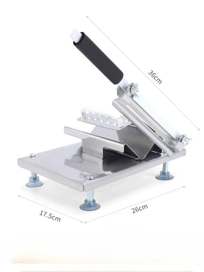 Multi-Functional Manual Meat Slicer - Stainless Steel Home & Commercial Slicing Machine for Lamb, Beef & Frozen Meat Cuts