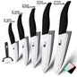 Ceramic Knives Set Kitchen knives 3 4 5 6 inch Chef knife +peeler with holder white zirconia blade Multi-color Handle