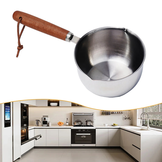 1x Stainless Steel Oil Pot Milk Pan Stainless Steel Sauce Small Saucepan Cooking Boiling Butter Warmer Melting Pan