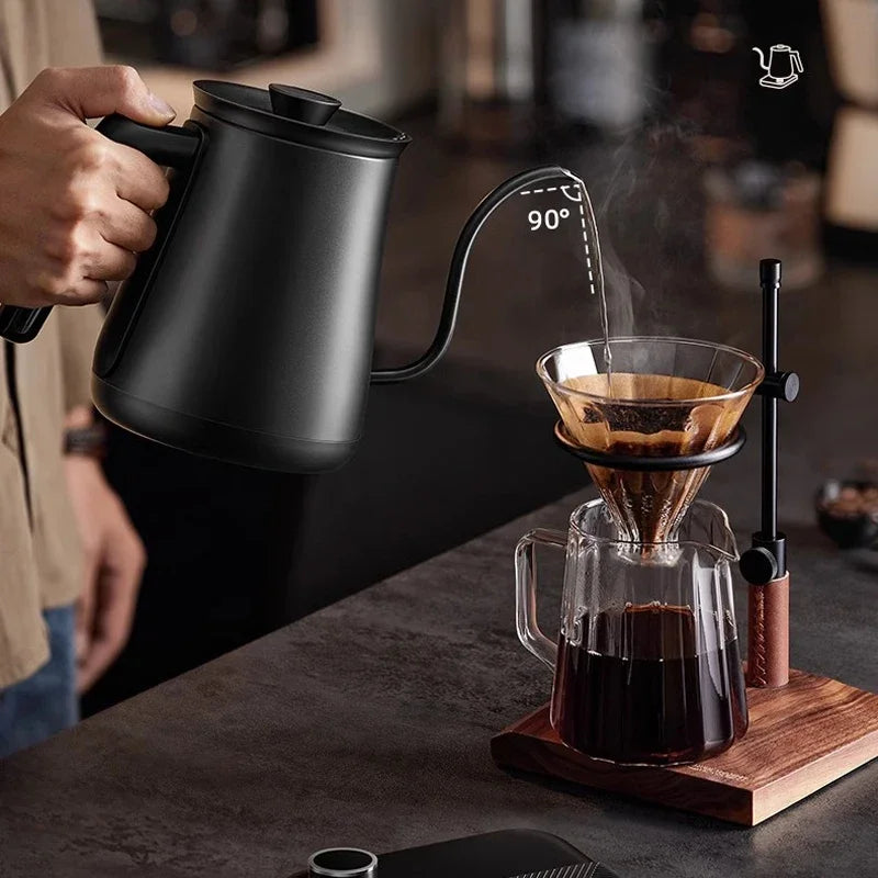 Bear Gooseneck Kettle Stainless Steel Household Electric Kettle Hand Brewed Coffee Kettle Fine Spout Teapot