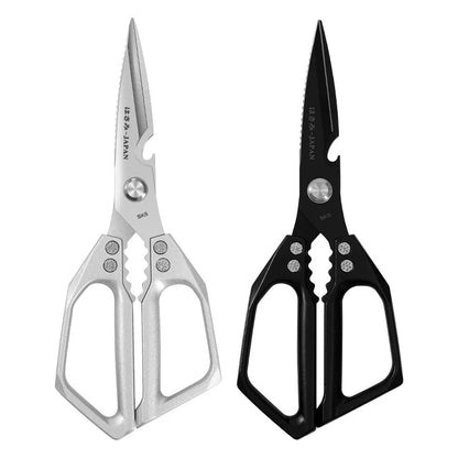 Japanese Kitchen Scissors Household Black Titanium Stainless Steel Multi-functional Scissors for Chicken Bones and Fish Killing