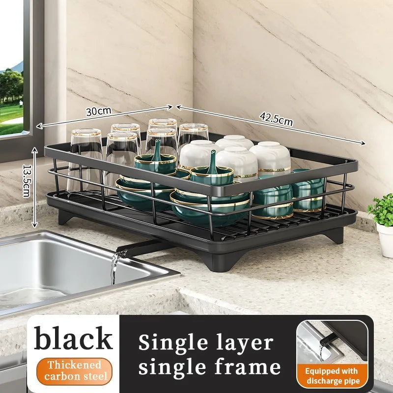 Dish Drying Rack Kitchen Adjustable Stainless Steel Cutting Board Organizer Dish Bowl Drainer Storage Rack Kitchen Utensils