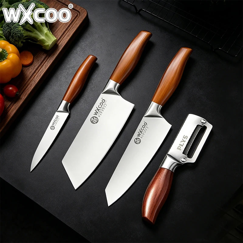 Professional Kitchen Knife for Fruit Peeler Meat Cleaver Chopping Knife Stainless Steel Chef Knife for Cut Meat Removing Bones