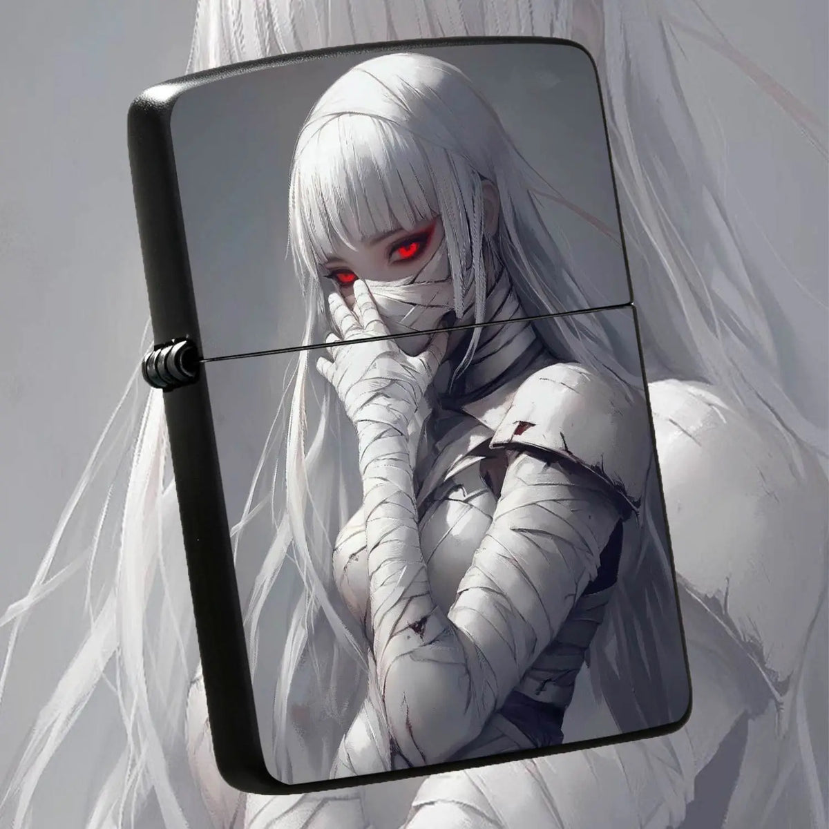 Stylish Anime Bandage Girl Red Eyes Themed Portable Igniter, Creative Two-Dimensional Art Sense Exquisite Daily Carry Item, Perfect For Gifting Self Use In Various Scenarios Like Gathering Outdoor Trip, High Recognition Uniqu