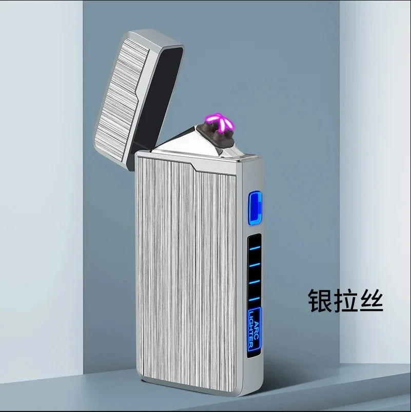 Plasma Dual ARC Touch Sensitive Lighter USB Rechargeable Windproof Flameless Lighter Gift for Men