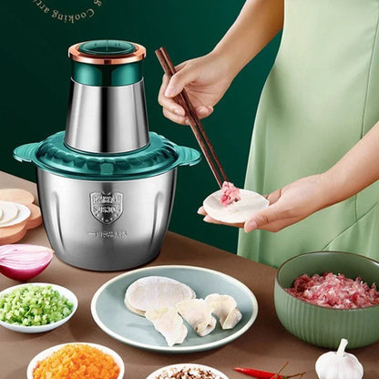 2L 304 Stainless Steel Electric Chopper Meat Grinder Mincer Food Processor Slicer Vegetable food chopper meat slicer machine