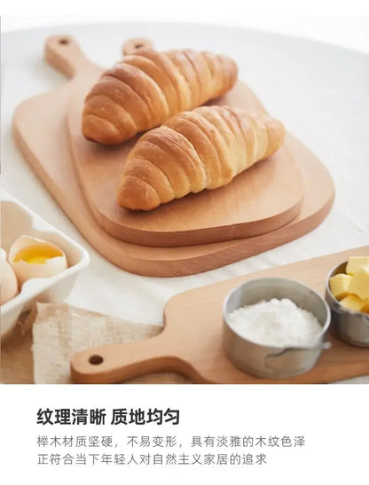 Custom Mini High Quality Kitchen Wooden Chopping Tray Blocks Cutting Board Pizza Bread Fruit Sushi Tray Hangable Kitchen Tool I6