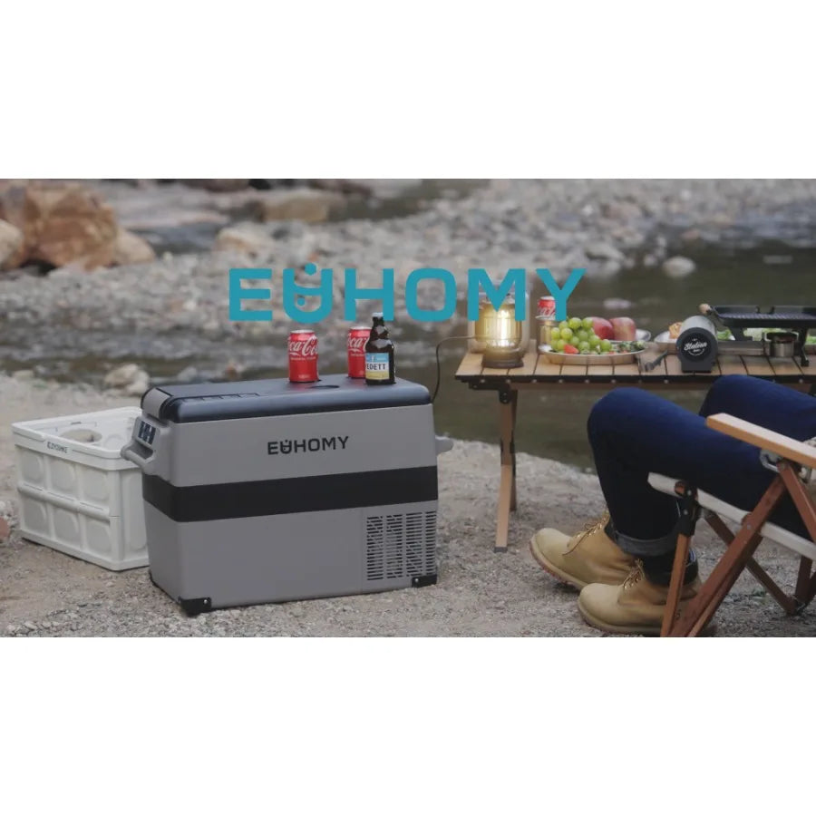 12 Volt Refrigerator 59QT 55L Electric Cooler 12V Fridge APP Control 12V Cooler -468 Portable Freezer 12/24V DC 100-240V AC for
