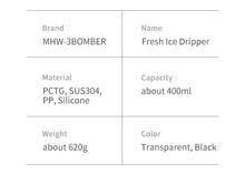 MHW-3BOMBER Iced Coffee Maker 400ml Cold Brewer Portable Cold Brewing Coffee Kettle Glass Coffee Pitcher Summer Camping Tools