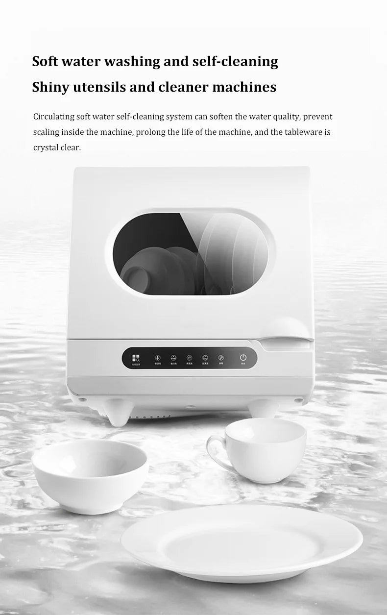 Customizable Smart Built-in Mini Dishwasher Fully Automatic 4 Sets Capacity Class Energy Efficient Easy Install for Household