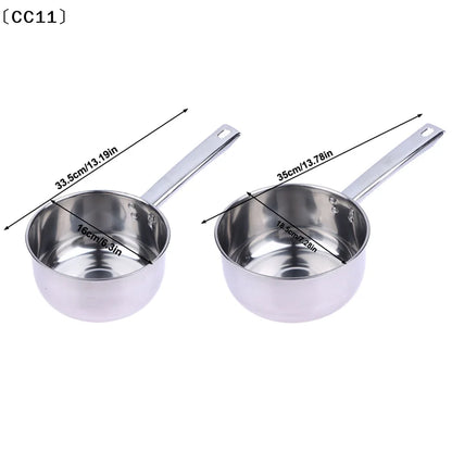 Stainless Steel Water Ladle Pan Pot Thickening Non-stick Suop Pan With Handle Or Plastic Ladle Household Kitchen Gadgets〔CC11〕