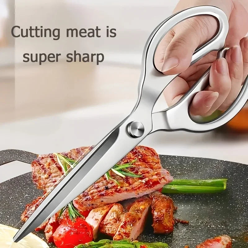 Kitchen Scissors Stainless Steel strong chicken bone scissors Multifunctional fish killing dedicated household food scissors SK5
