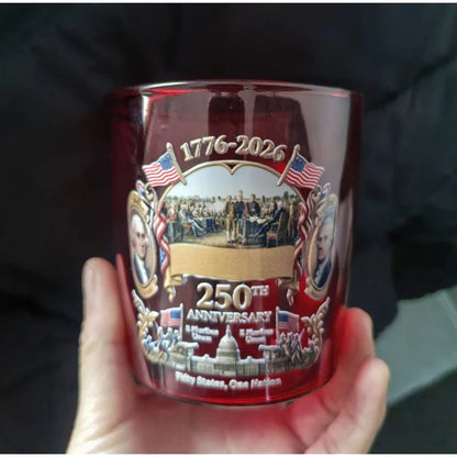 250th Anniversary Limited Edition Wine Glass Hand-painted American Historical Commemorative Liquor Whisky Wine Glass Home Decor