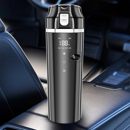 12V/24V Car Heating Cup Smart Temperature Control Electric Kettle Stainless Steel Car Heated Smart Mug 500ML Water Warmer Bottle