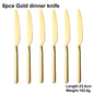 4/6/12/16/18/20/24Pcs Gold Cutlery Set Stainless Steel 304 Tableware Elegant Western Knife Fork Spoon Mirror Dinner Set